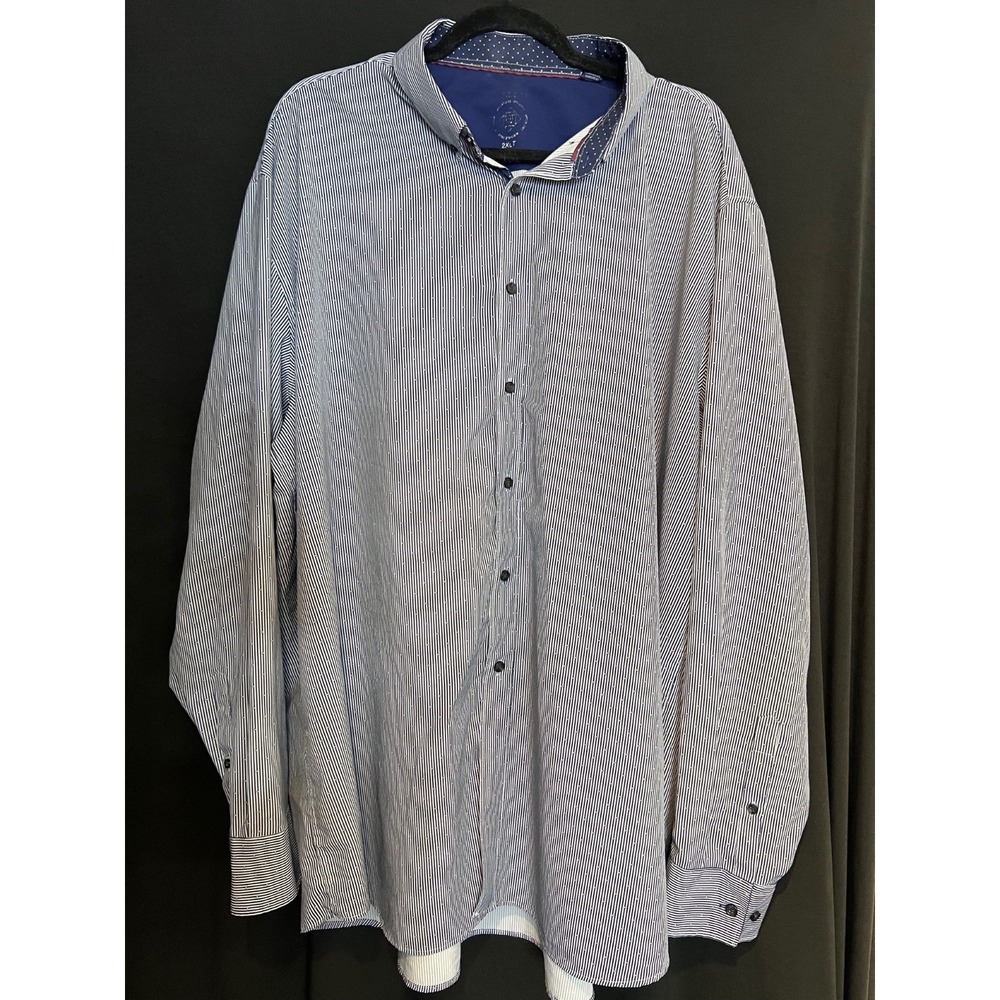Men's Consruct 4-Way Flex Moisture Wicking Wrinkle Free Button Down Dress‎ Shirt - Picture 2 of 7
